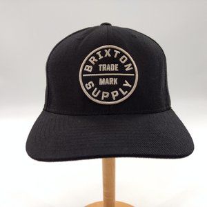 BRIXTON‎ Baseball Hat Unisex Adult Black Logo Patch Adjustable FLAW